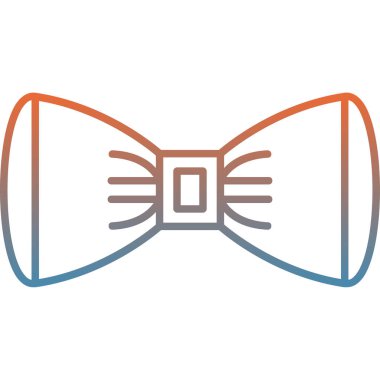 İzole edilmiş papyon ikonu vektör tasarımı