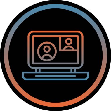 Bir bilgisayar simgesinin vektör illüstrasyonu