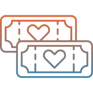 Bir hediye simgesinin vektör illüstrasyonu