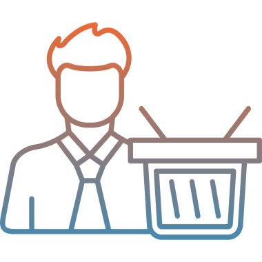 iş simgesi vektör illüstrasyonu