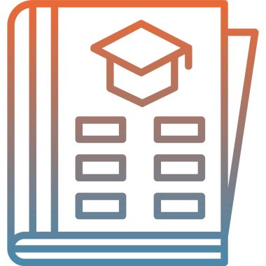 Kitap simgesinin vektör illüstrasyonu