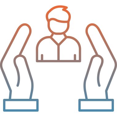 İki parmaklı vektör illüstrasyon tasarımı