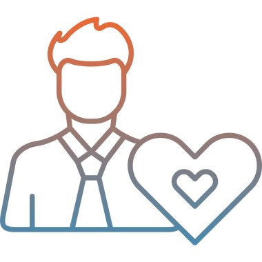 Kalp. Web simgesi basit illüstrasyon