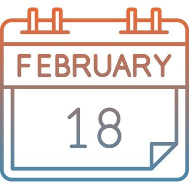 Takvim simgesinin vektör illüstrasyonu