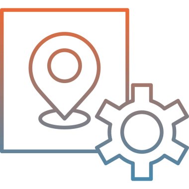 konum konumu gps simgesi doldurulmuş dış hat biçimi