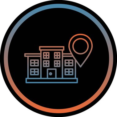 konum simgesi, vektör çizimi