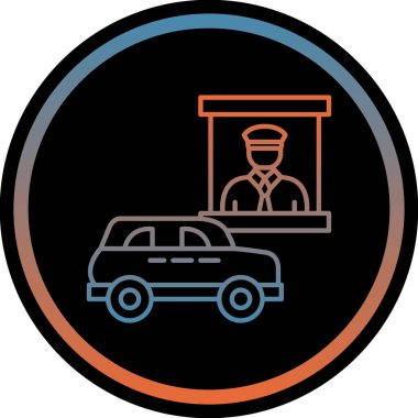 polis arabası vektör simgesi modern basit tasarım illüstrasyonu