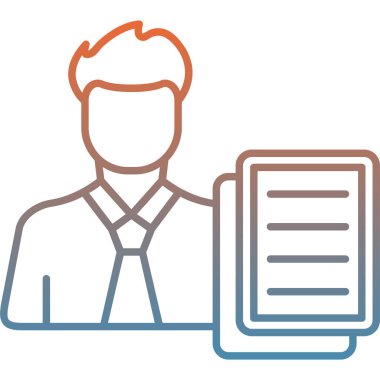 İş adamı. Basit illüstrasyon