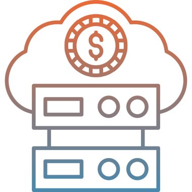 Bulut. Web simgesi basit illüstrasyon