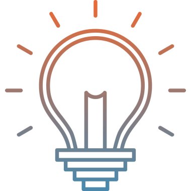 Bir fikrim var. Web simgesi basit illüstrasyon