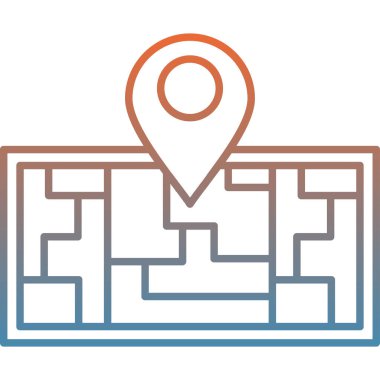 Moda biçimi izole edilmiş arkaplanda harita konumu simgesi