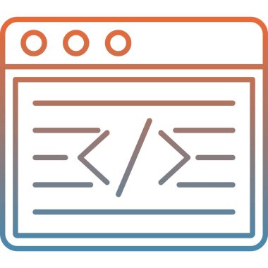 Kodlama ağ geliştirme simgesi