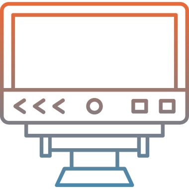 Bilgisayar. Web simgesi basit illüstrasyon