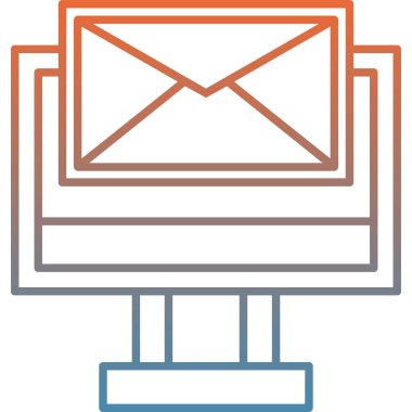 Bilgisayar. Web simgesi basit illüstrasyon