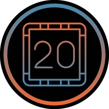 Takvim simgesi, basit biçim tasarımı