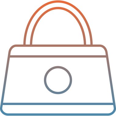 Çanta. Web simgesi basit illüstrasyon