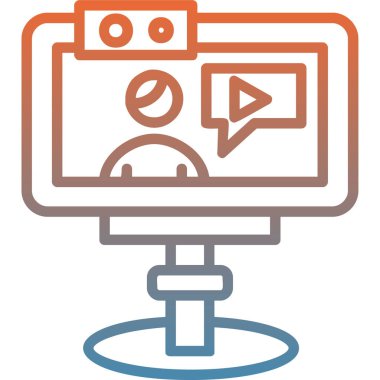 video simgesi vektör illüstrasyonu