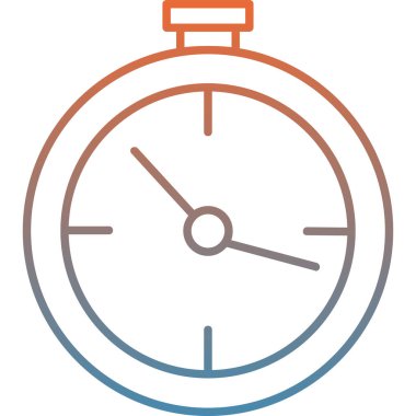 Modern alarm saat simgesinin vektör çizimi