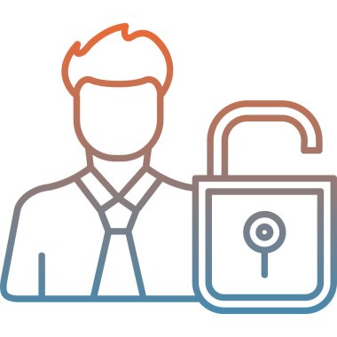 ikon vektör illüstrasyonunu kilitle