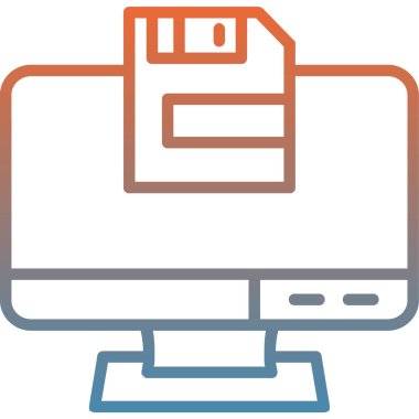 Bilgisayar simgesi. Web için web vektör simgelerinin basit illüstrasyonu