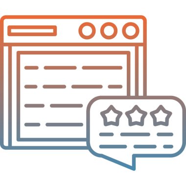 Müşteri derecelendirme çizgisi simgesi, vektör illüstrasyonu