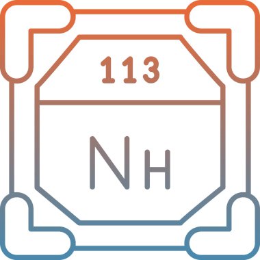 Bir kimyasal element simgesinin vektör illüstrasyonu