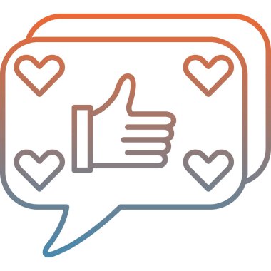 Aşk. Web simgesi basit illüstrasyon