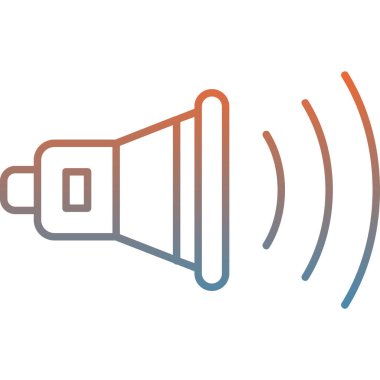 Megafon ikonu vektör illüstrasyonu