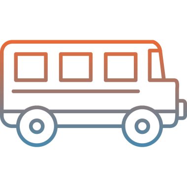 bus vektör çizgisi modern simgesi