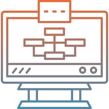 Bilgisayar simgesinin vektör illüstrasyonu