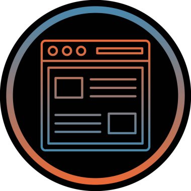 browser icon, vector illustration simple design