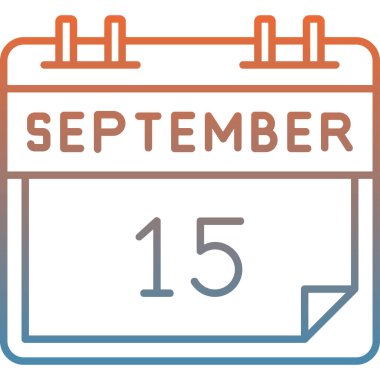 Takvim simgesinin vektör illüstrasyonu