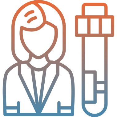 doktor test tüpü simgesi ana hat biçiminde