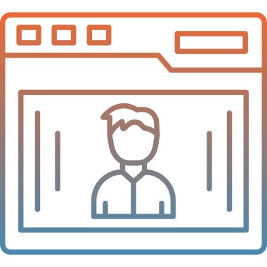 tarayıcı web simgesi basit tasarım illüstrasyonu