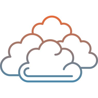 Renkli vektör çizim bulut