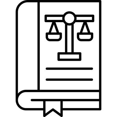 Adalet ölçek vektörü simgesi