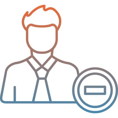 İş adamı. Web simgesi basit illüstrasyon