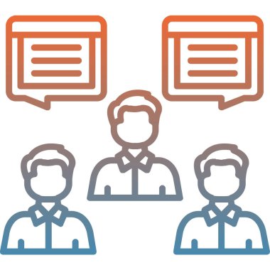 iş takımı simgesi vektör illüstrasyonu