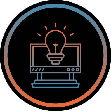 fikir simgesi, basit vektör illüstrasyonu