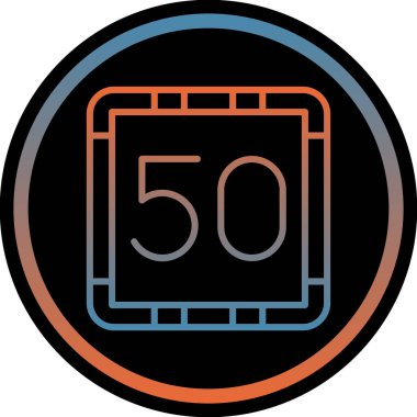 35 derece simge, basit vektör illüstrasyonu