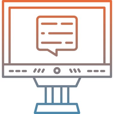 Dizüstü bilgisayar simgesi vektör çizimi