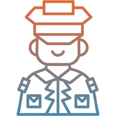 asker simgesi vektör illüstrasyonu