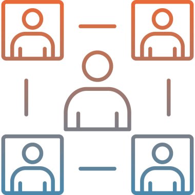 Bir insan simgesinin vektör illüstrasyonu