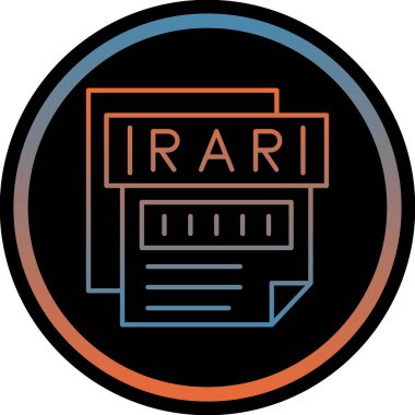 I harfi simgesinin vektör illüstrasyonu