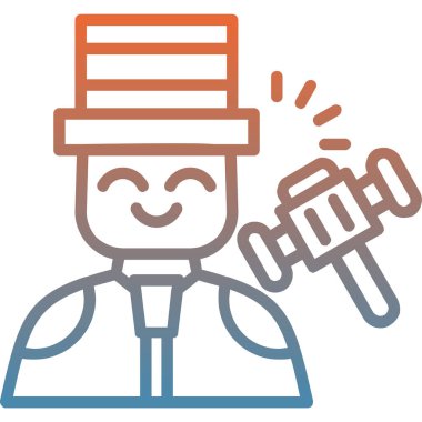 Genel hatlarıyla inşaat işçisi simgesi