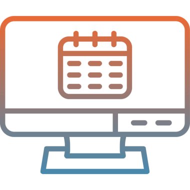 Takvim. Web simgesi basit illüstrasyon