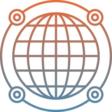 genel internet vektör çizgisi simgesi