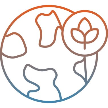 Bir bitki simgesinin vektör illüstrasyonu