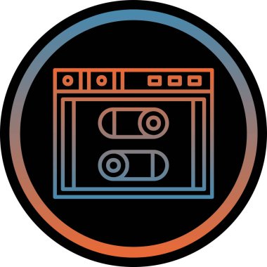 Modern bir müzik simgesinin vektör illüstrasyonu