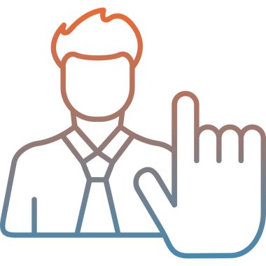 Bir kişi simgesinin vektör illüstrasyonu